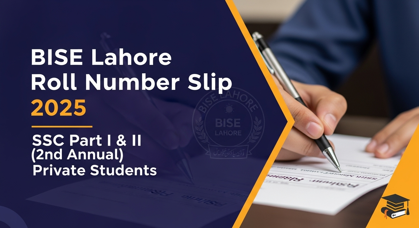 BISE Lahore Roll Number Slip